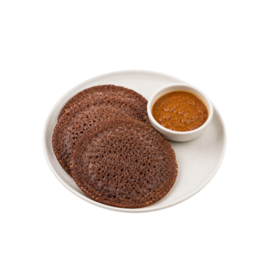 Pancake (Ragi + rice flour + green gram + jaggery) 3 nos